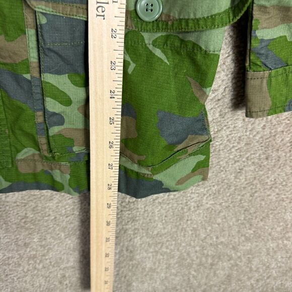 J. Crew Boyfriend Fatigue Jacket Womens Size XS Green Camo Button Full Zip Field - Picture 6 of 11